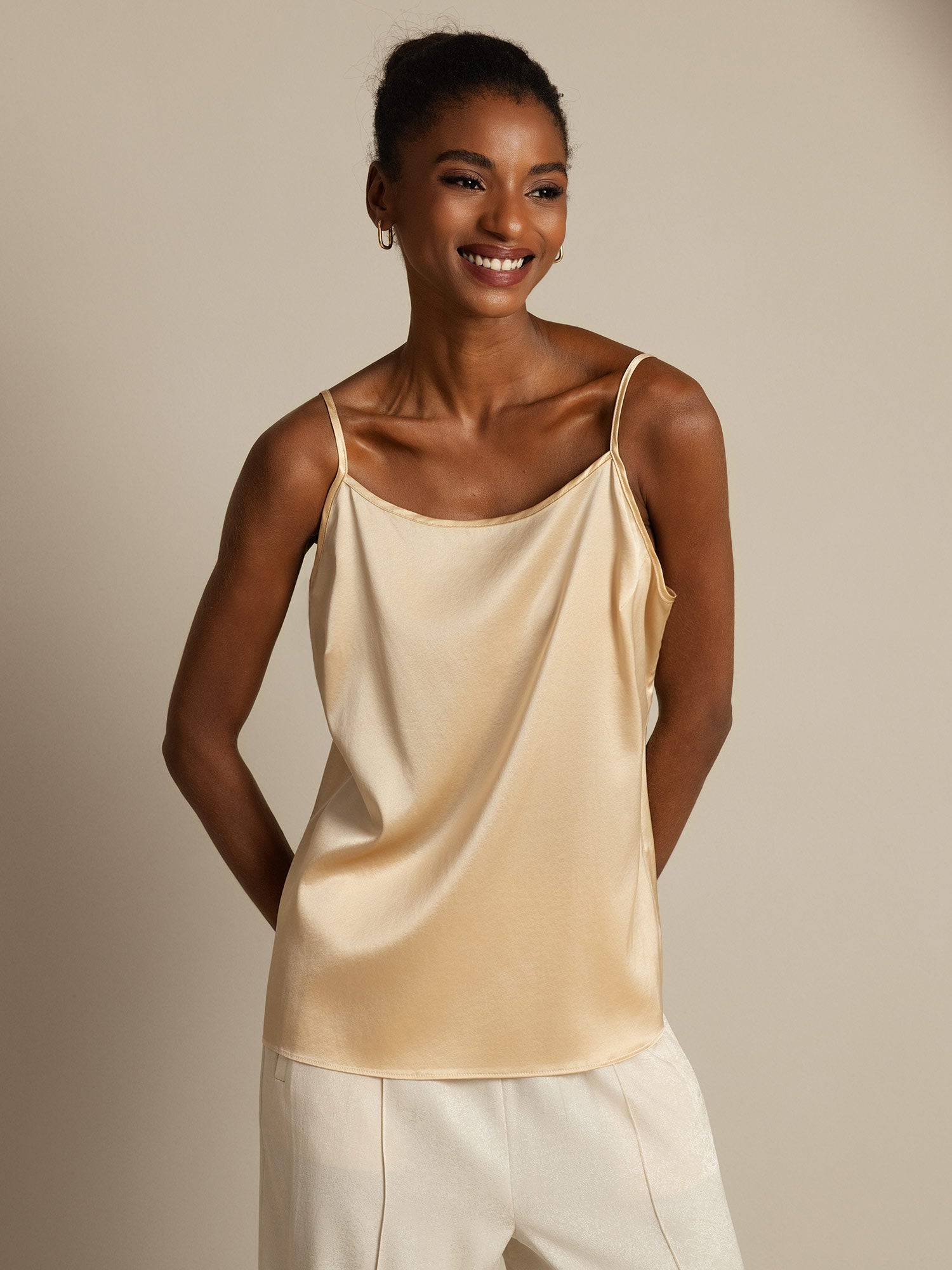 [Champagne] SilkSilky-UK 19Momme Silk Camisoles 006