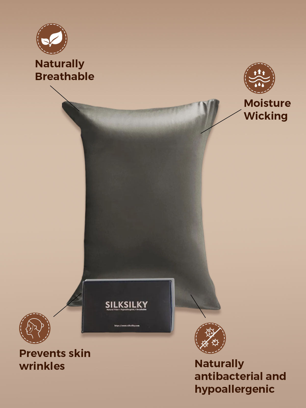 30Momme Luxurious 100% Silk Pillowcase - Envelope