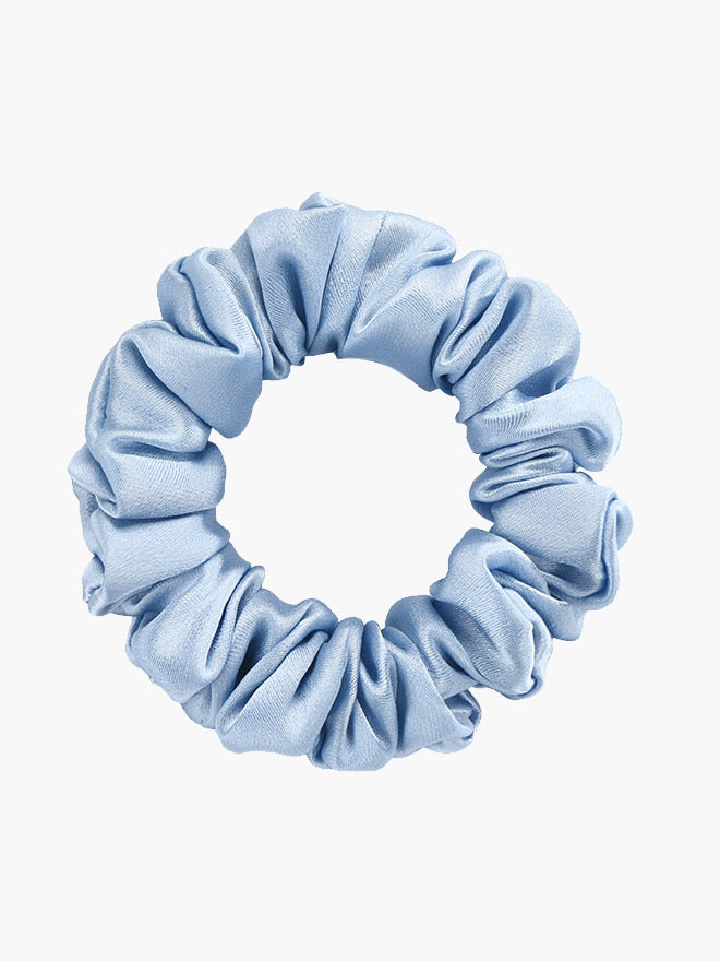 SilkSilky-UK 19Momme Pure Silk Scrunchie LightBlue 004