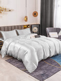 SilkSilky UK 19Momme Pure Silk Bedding Set Silver 002