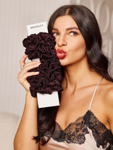 [Brown] SilkSilky-UK Scrunchie 001