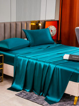[Teal] SilkSilky-UK 22Momme Pure Silk Bedding Set 003,