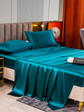 SilkSilky UK 22Momme Pure Silk Bedding Set Teal 005