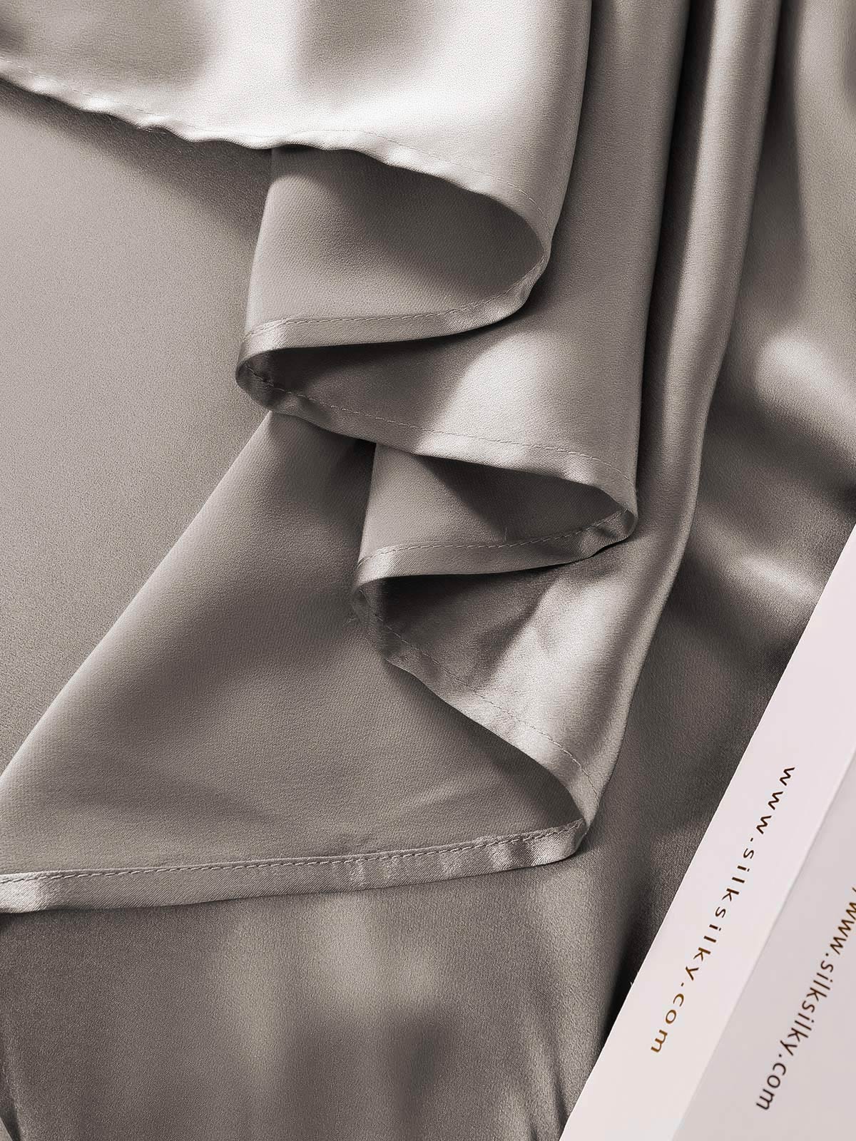 [Gray] SilkSilky-UK 25Momme Pure Silk Bedding Set 006