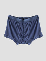 [Dark Blue] SilkSilky-UK 100% Silk Jersey Men's Underwear 006