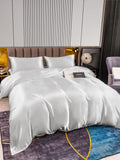 SilkSilky UK 22Momme Pure Silk Bedding Set Silver 003