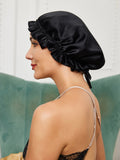 SilkSilky-UK-Pure-Silk-Sleep-Cap-Black-001