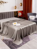 SilkSilky UK 19Momme Pure Silk Sheet Gray 001