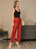 SilkSilky UK 19Momme Silk Knitted Womens Pants Red 005