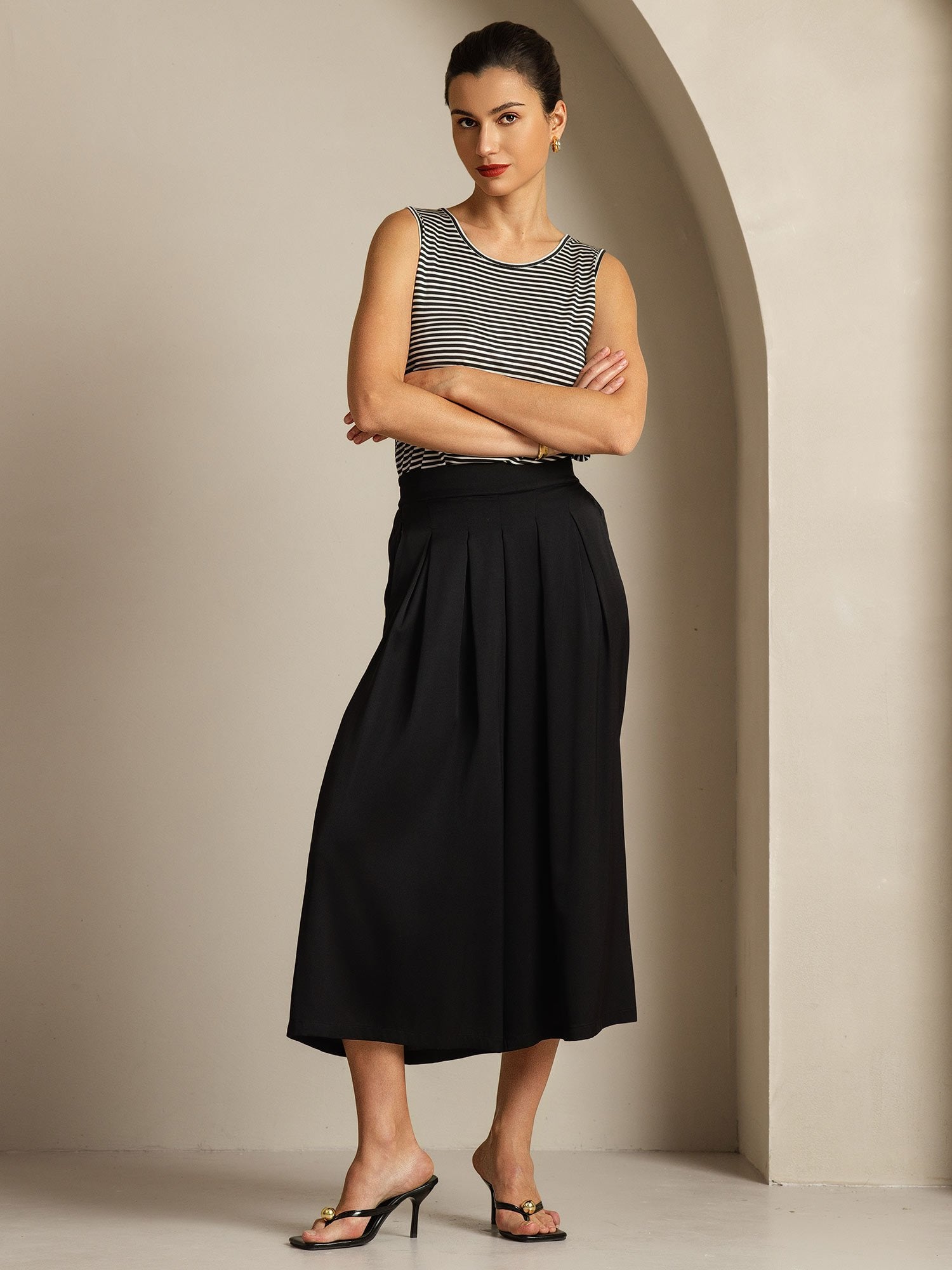 [WhiteStripe] SilkSilky-UK Pure Silk Crew Camisole 007