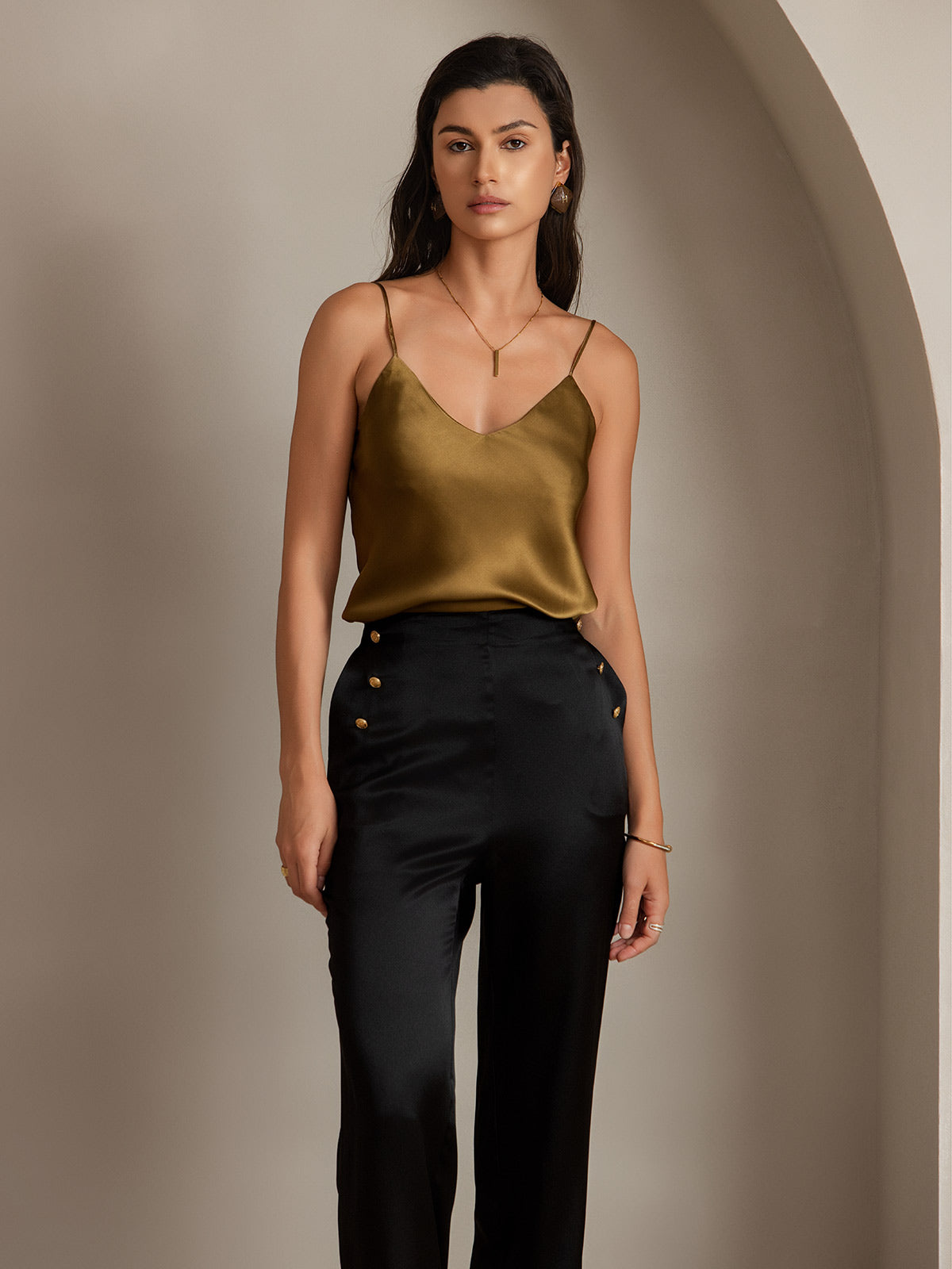 [Black] SilkSilky-UK 19Momme Silk Womens Pants 006