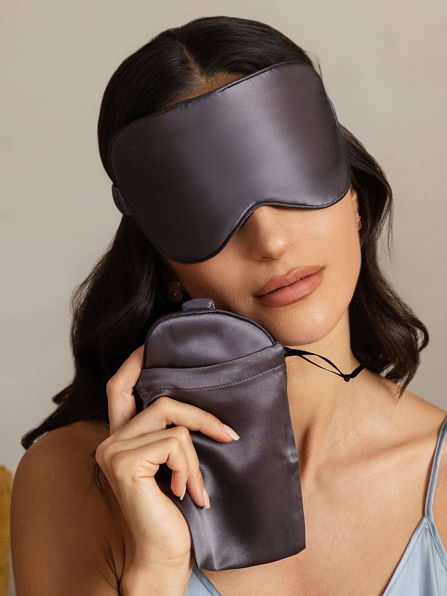 [DarkGray] SilkSilky-UK Pure Silk Eye Mask 002