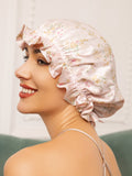 SilkSilky-UK Pure Silk Sleep Cap Floral 004