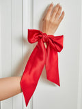 SilkSilky-UK 19Momme Pure Silk Scrunchie Red 001