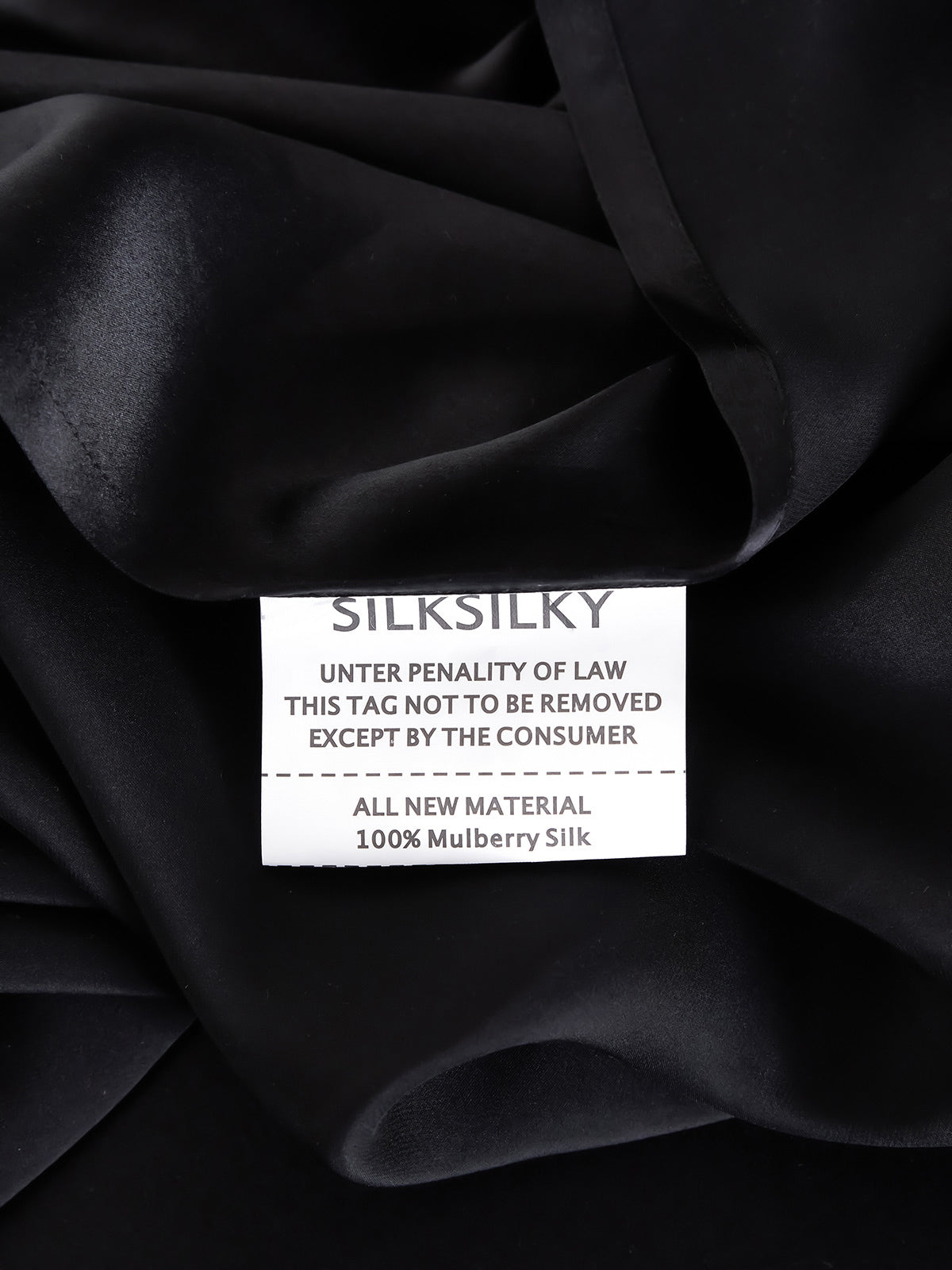 SilkSilky UK 22Momme Pure Silk Bedding Set Black 007