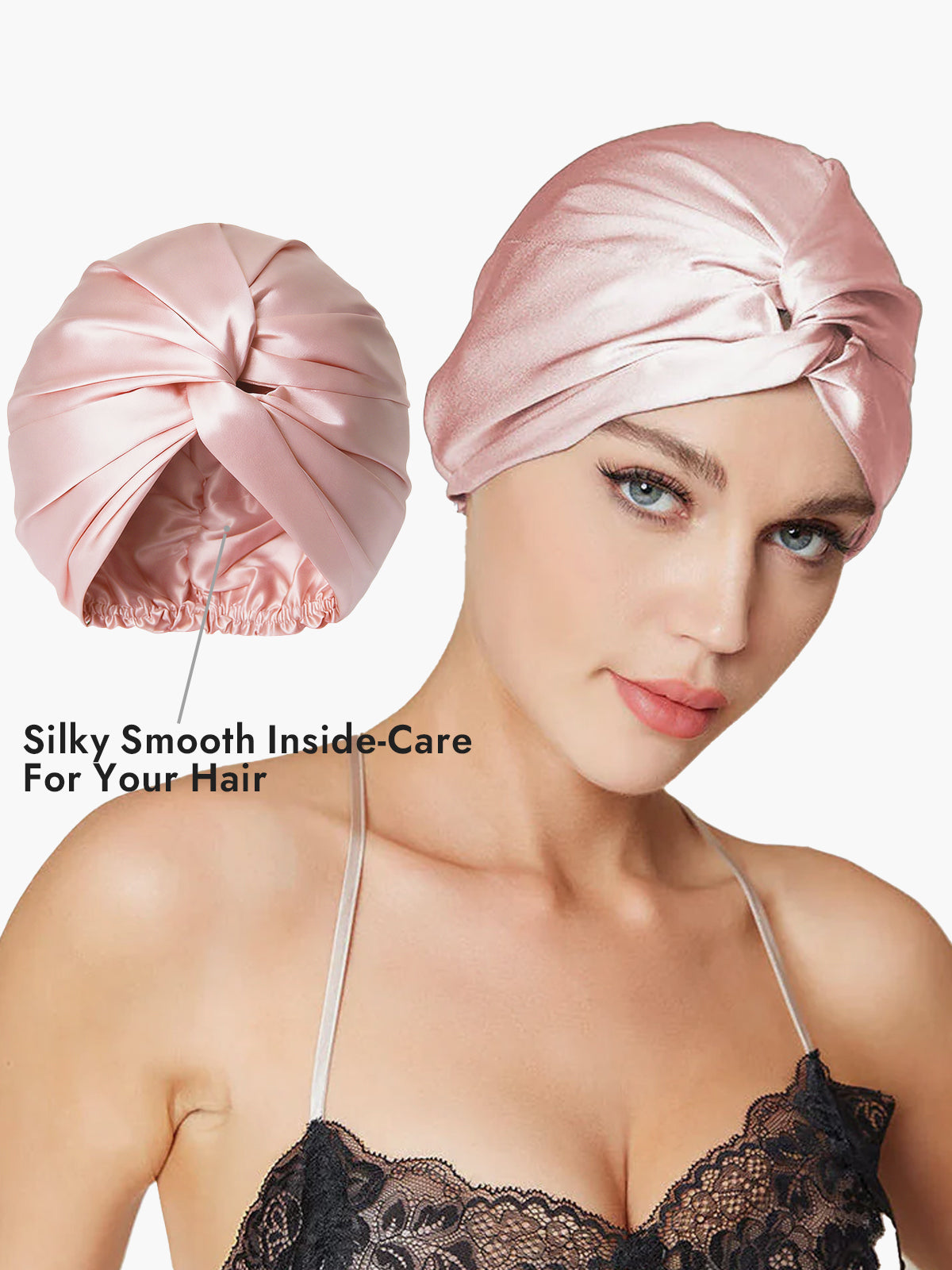 [Pink] SilkSilky-UK Sleep Cap 003