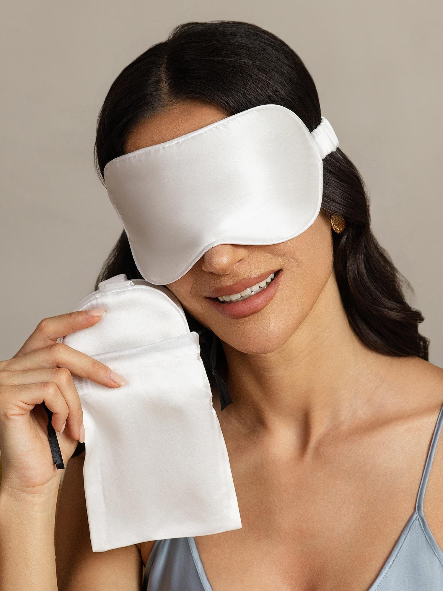 [White] SilkSilky-UK Pure Silk Eye Mask 004
