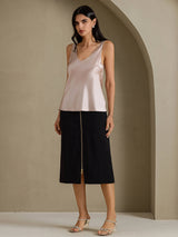 [Shadow Gray] SilkSilky-UK Sleeveless V Neck Camisole 007