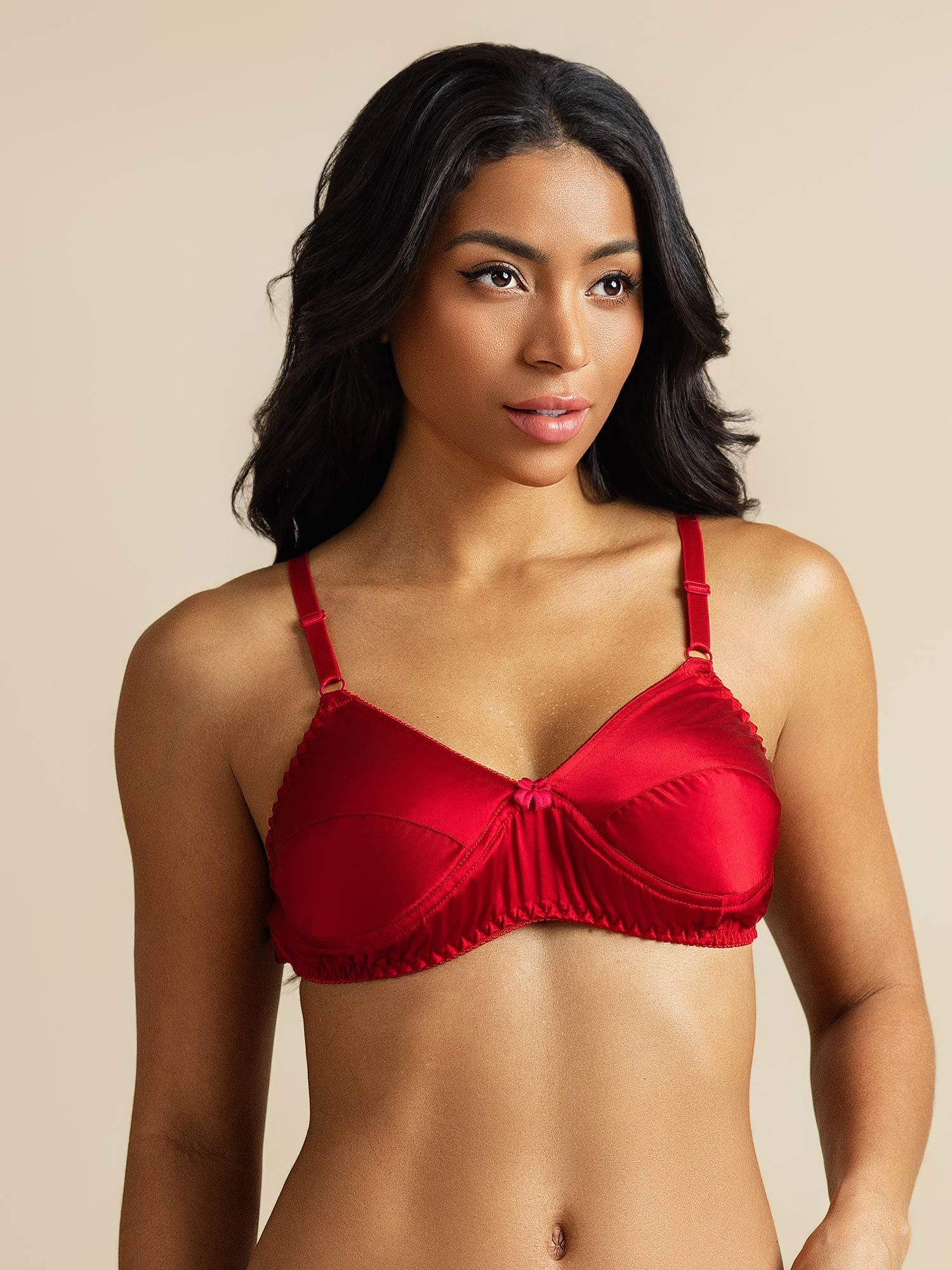 [Red] SilkSilky-UK Pure Silk Bra 003,