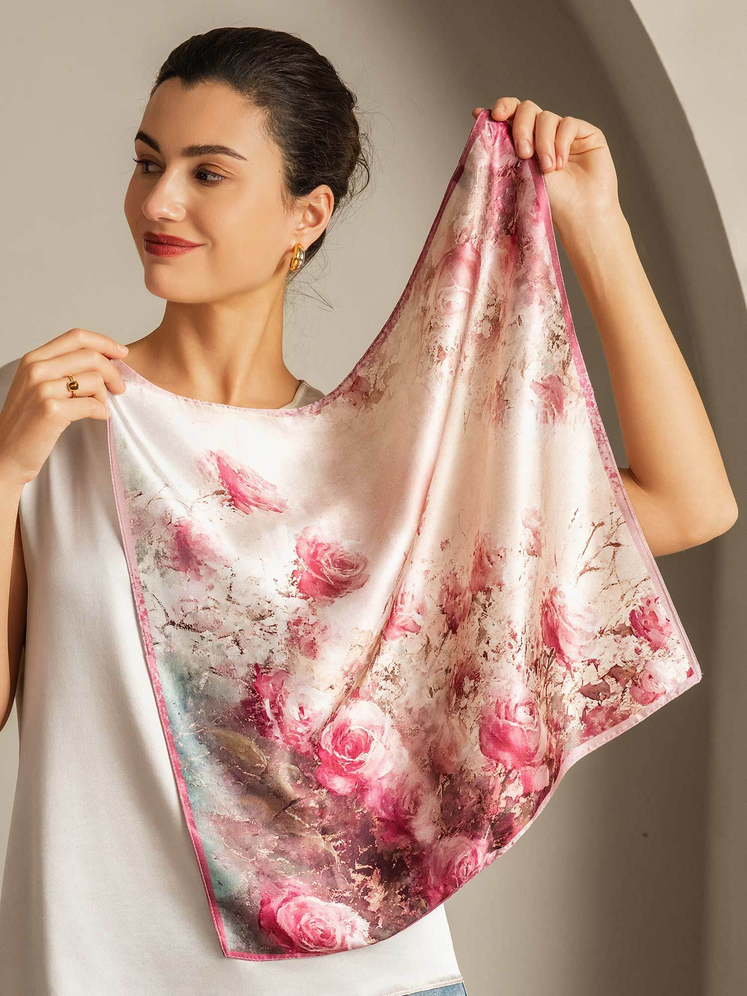 [P103] SilkSilky-UK Pure Silk Scarf 002,