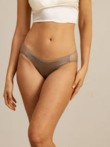 [Coffee] SilkSilky-UK 19Momme Stretch Silk Charmeuse Panty 003