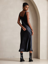 [Black] SilkSilky-UK Sleeveless Dress 002