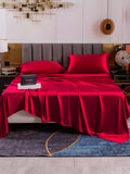 SilkSilky UK 19Momme Pure Silk Bedding Set Wine 002