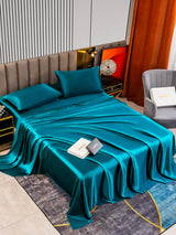 [Teal] SilkSilky-UK 22Momme Pure Silk Bedding Set 002,