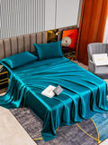 SilkSilky UK 22Momme Pure Silk Bedding Set Teal 002