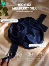 [Dark Blue] SilkSilky-UK Sleep Cap 002