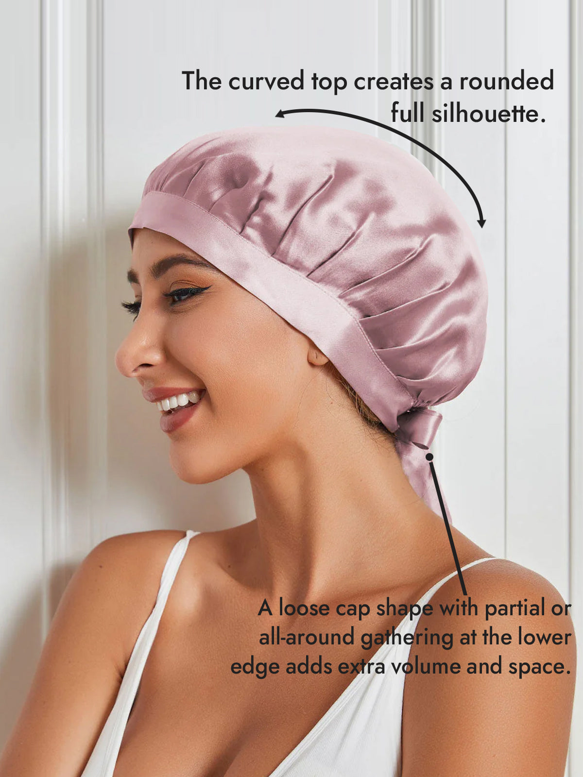 [Pale Mauve] SilkSilky-UK Pure Silk Sleep Cap 003