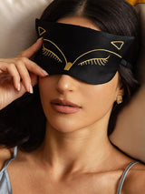 [Black] SilkSilky-UK Pure Silk Eye Mask 001