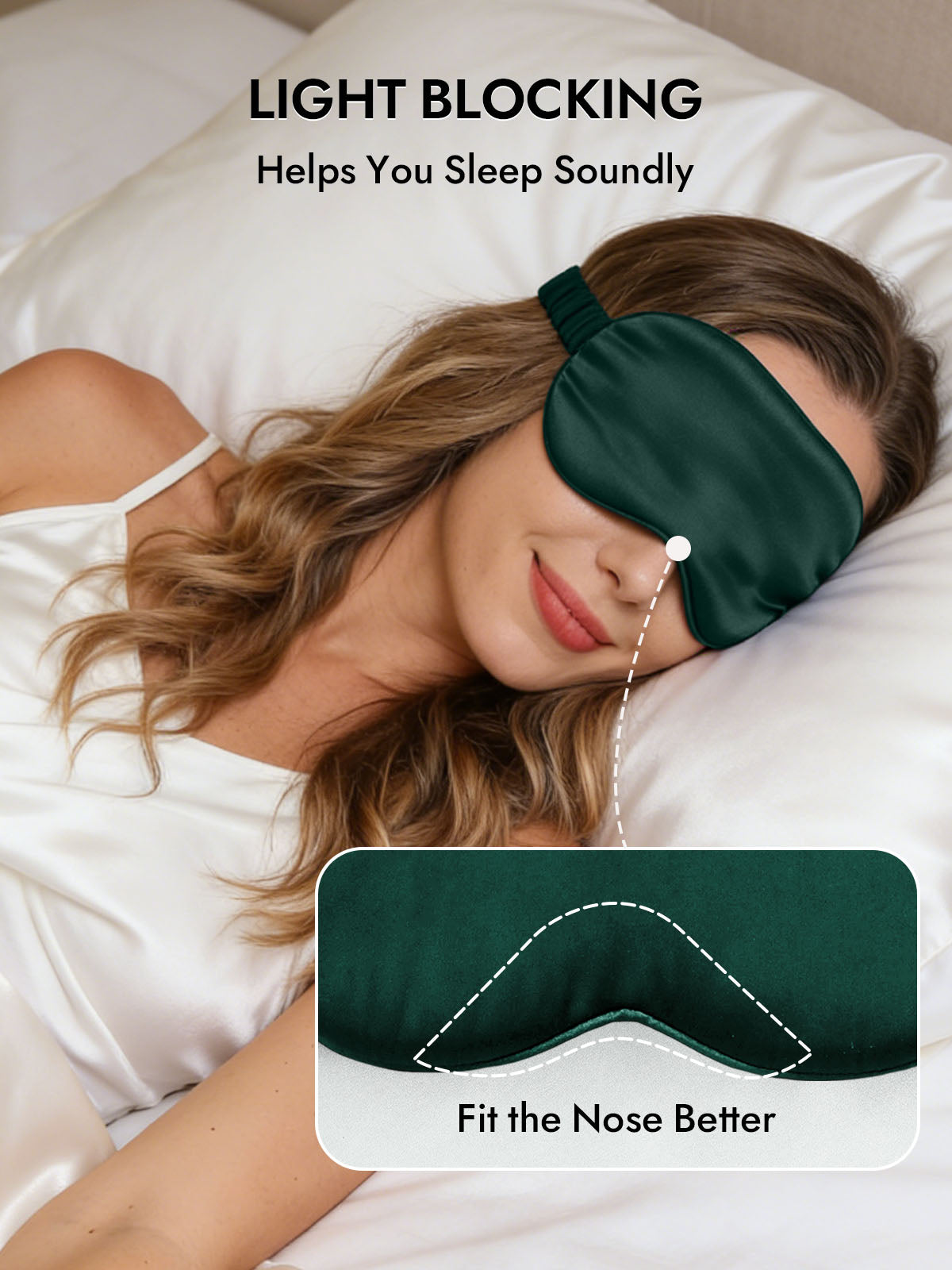 [Dark Green] SilkSilky-UK Sleep Mask 003