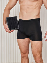 [Black] SilkSilky-UK 100% Silk Jersey Men's Underwear 001