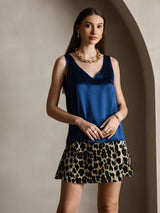 [Dark Blue] SilkSilky-UK Sleeveless V Neck Camisole 005