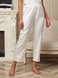 SilkSilky UK 22Momme Pure Silk Womens Pants White 003