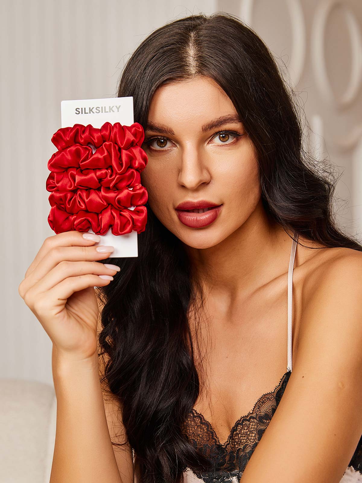 [Wine] SilkSilky-UK 19Momme Pure Silk Scrunchie 001