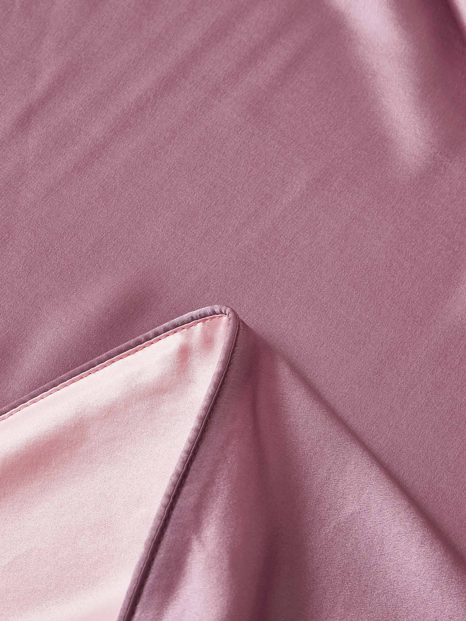 [PaleMauve+LightPink] SilkSilky-UK 19Momme Pure Silk Bedding Set 008,