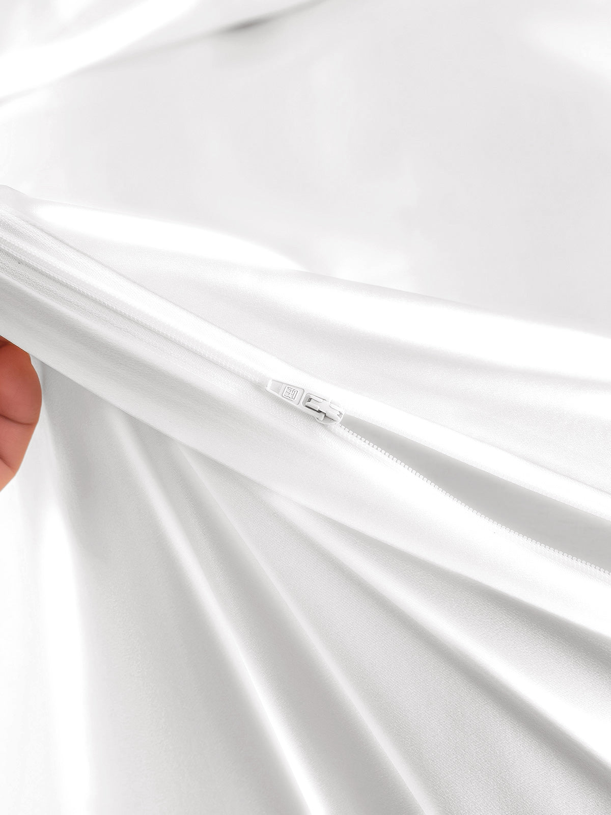 [White] SilkSilky-UK 22Momme Pure Silk Duvet Cover 005