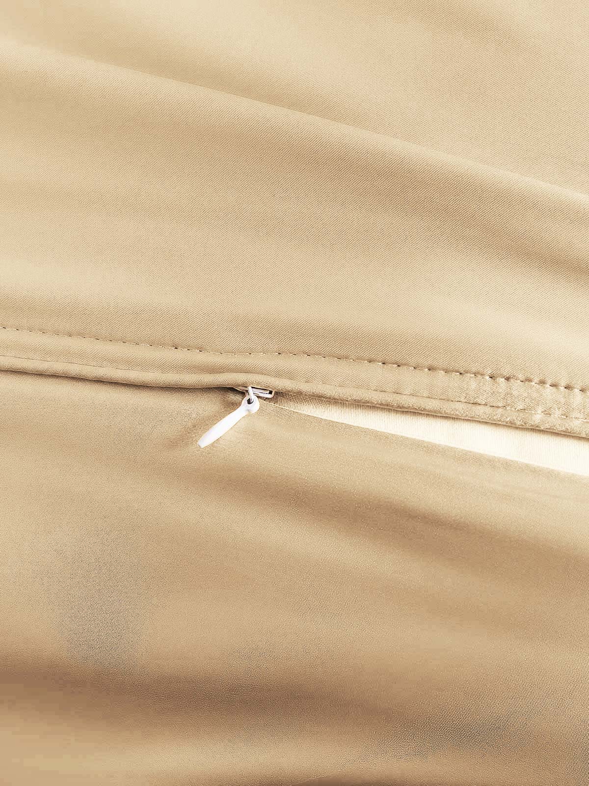 [Beige] SilkSilky-UK 22Momme Pure Silk Duvet Cover 003