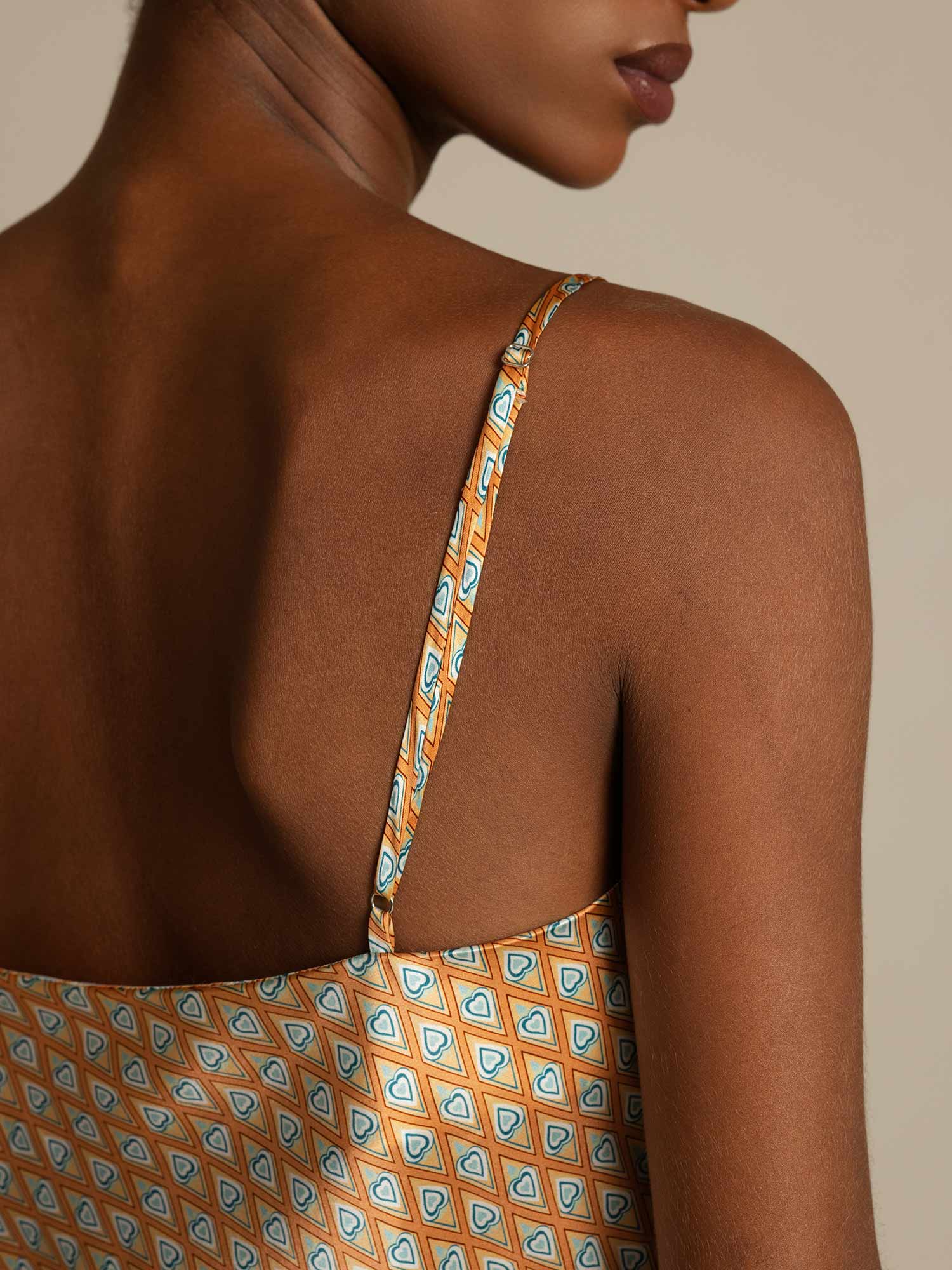 [Floral] SilkSilky-UK Pure Silk V Neck Camisole 004