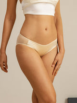 [Champagne] SilkSilky-UK 19Momme Stretch Silk Charmeuse Panty 001