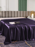 SilkSilky UK 25Momme Pure Silk Sheet DeepPurple 003