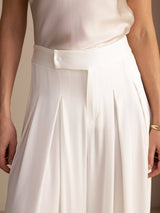 [White] SilkSilky-UK Women's Pants 004