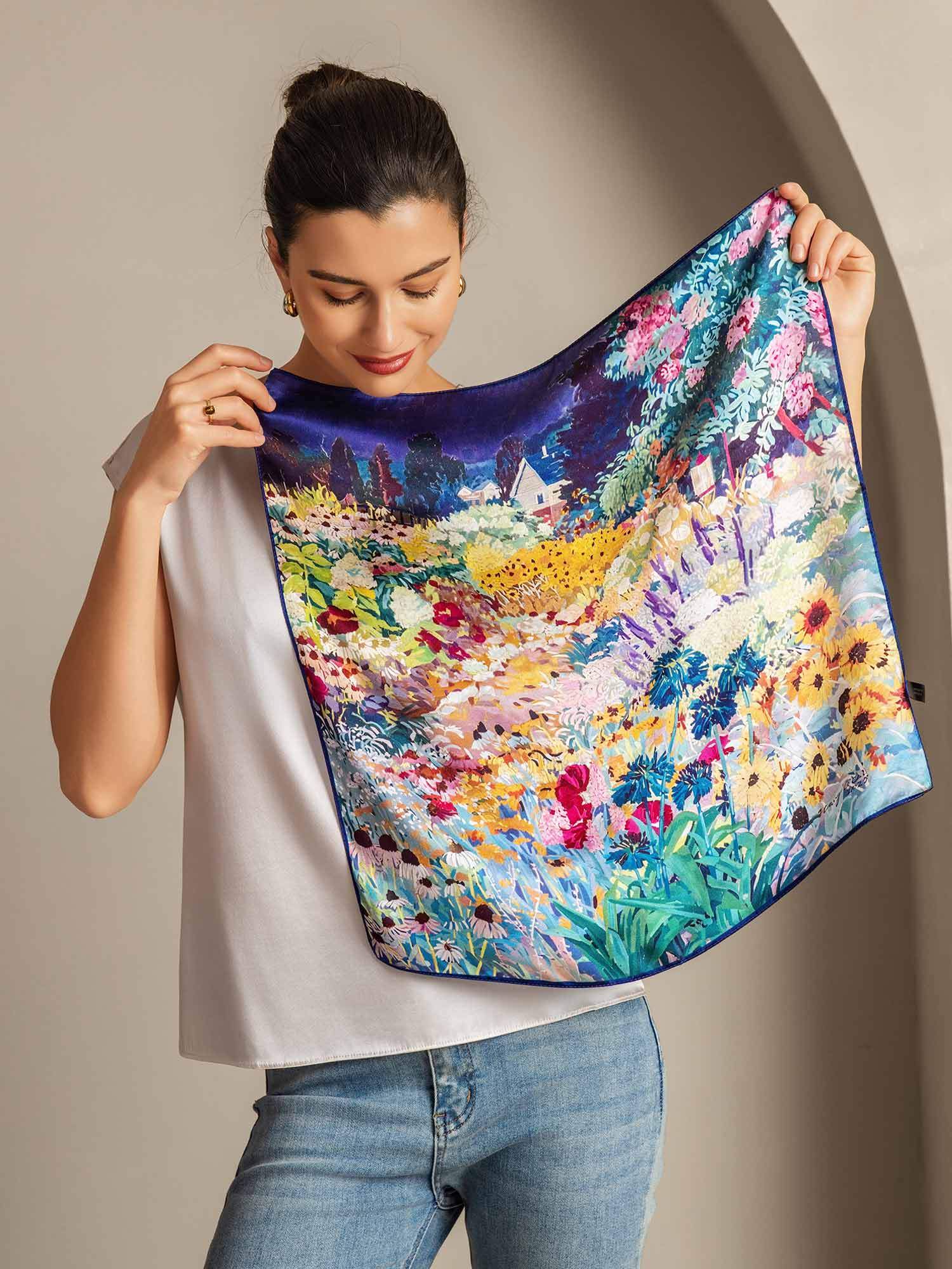 [P093] SilkSilky-UK Pure Silk Scarf 004