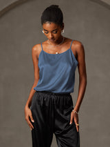 [Real Teal] SilkSilky-UK Spaghetti Strap Camisole 004