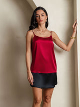[Wine] SilkSilky-UK Spaghetti Strap Camisole 005