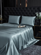 [Grayish Blue] SilkSilky-UK 22Momme Pure Silk Bedding Set 003,