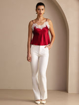 [Wine] SilkSilky-UK Spaghetti Strap V Neck Camisole 006