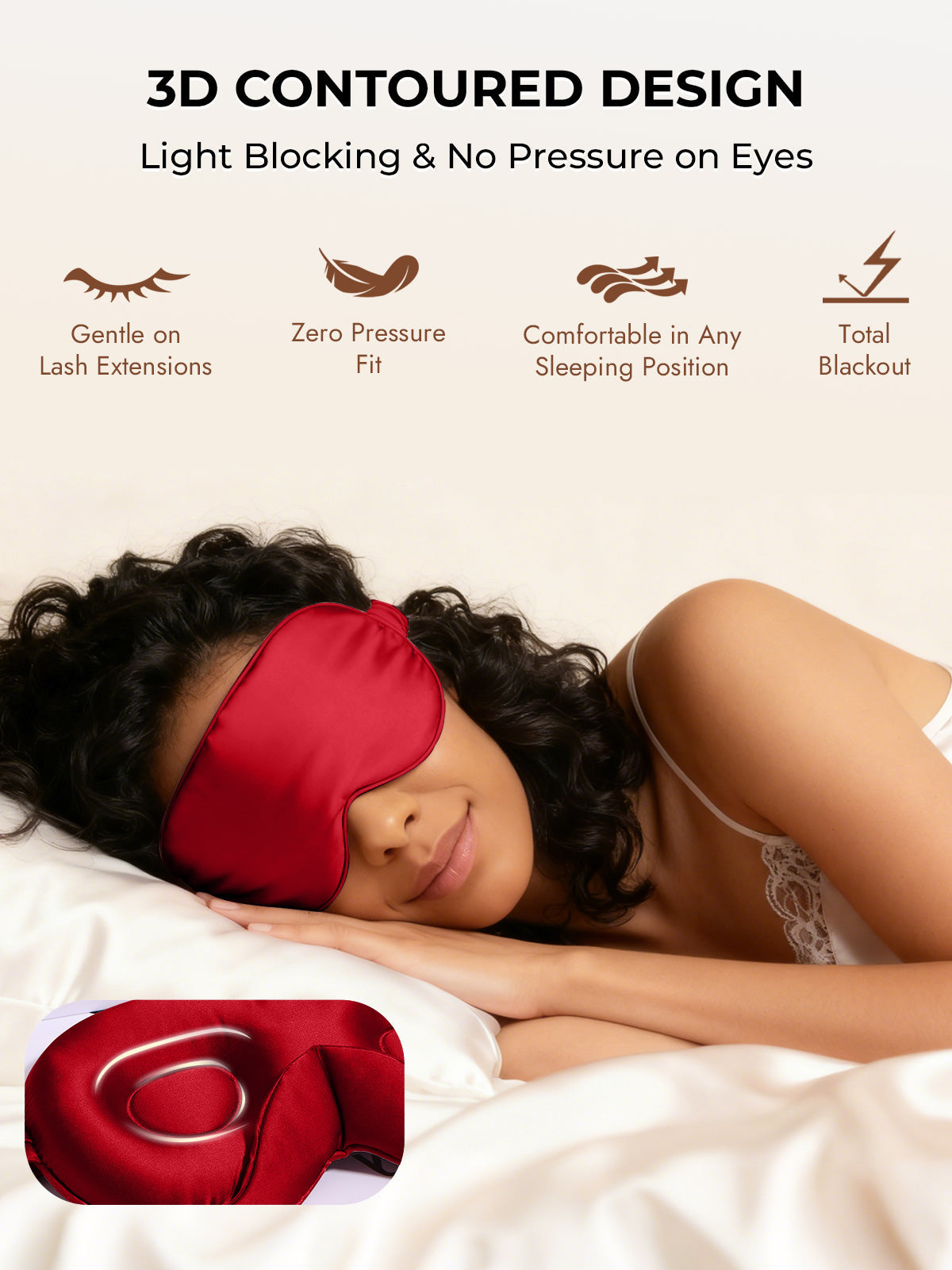 [Wine] SilkSilky-UK Pure Silk Eye Mask 006